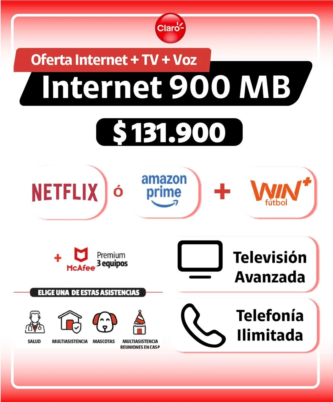 INTERNET, TELEFONIA Y TELEVISION + STREAMING imagen 2